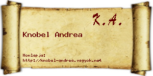 Knobel Andrea névjegykártya