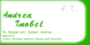 andrea knobel business card